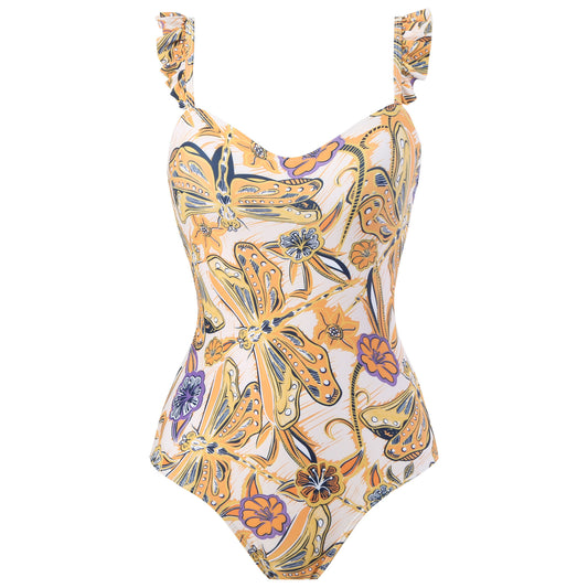 Muse De Palm Beach - Slimming One Piece Swimsuit Set - With Matching Cover Up