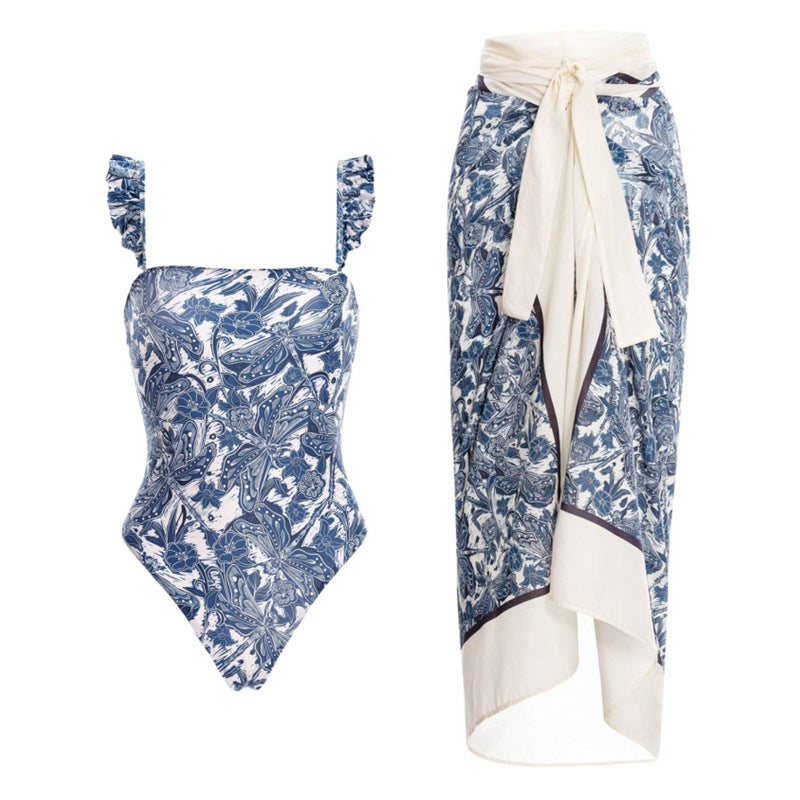 Muse De Palm Beach - Slimming One Piece Swimsuit Set - With Matching Cover Up