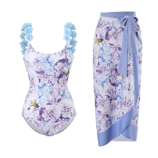 Muse De Palm Beach - Slimming One Piece Swimsuit Set - With Matching Cover Up