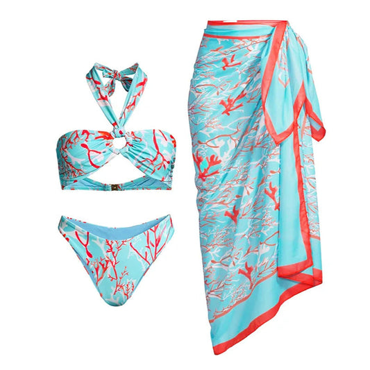 Muse De Palm Beach - Slimming Two Piece Bikini Set - With Matching Cover Up