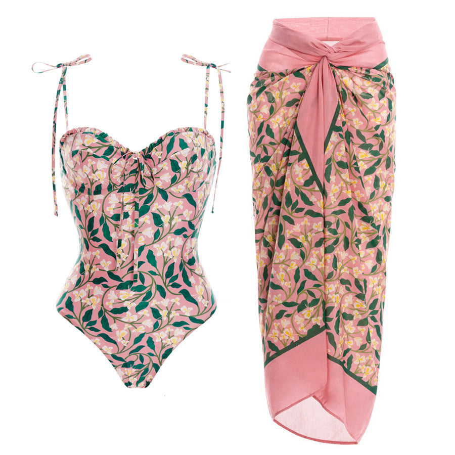 Muse De Palm Beach - Slimming One Piece Swimsuit Set - With Matching Cover Up
