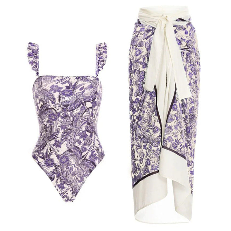 Muse De Palm Beach - Slimming One Piece Swimsuit Set - With Matching Cover Up