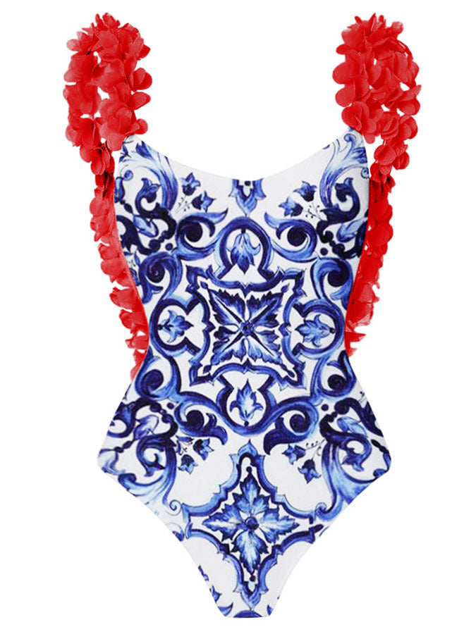 Muse De Palm Beach - Slimming One Piece Swimsuit Set - With Matching Cover Up