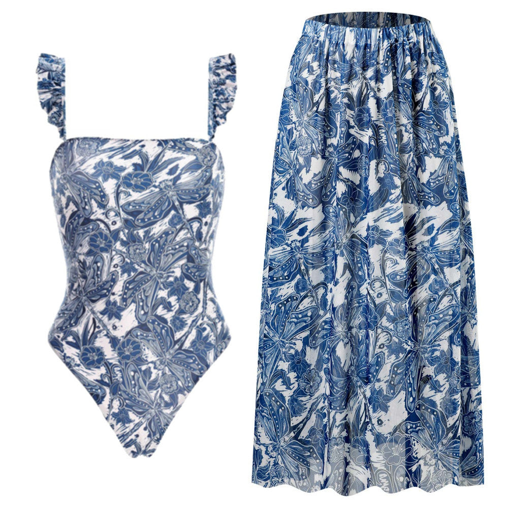Muse De Palm Beach - Slimming One Piece Swimsuit Set - With Matching Cover Up