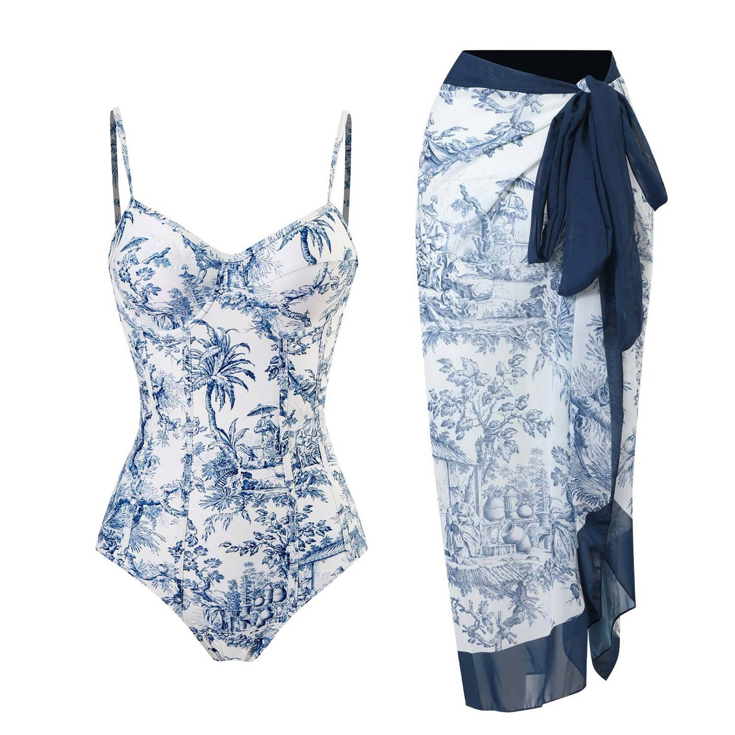 Muse De Palm Beach - One Piece Swimsuit Set - With Matching Cover Up