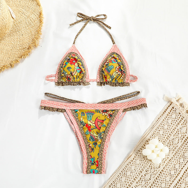 Muse De L'île - Cachemire Marron - Two Piece Bikini Set